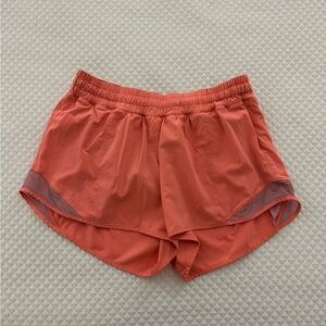 lululemon athletica orange Athletic Shorts - Hotty Hot Lined Short 4"